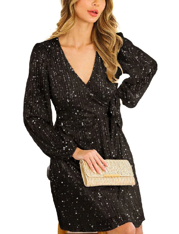 Miranda Tie Waist Sequin Midi Formal Sequin Dress