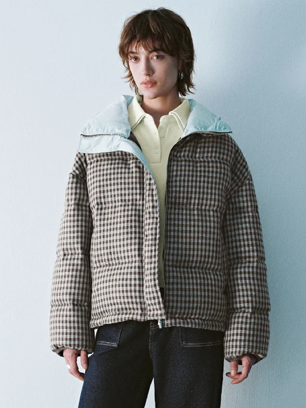 Plaid Padded Down Outerwear