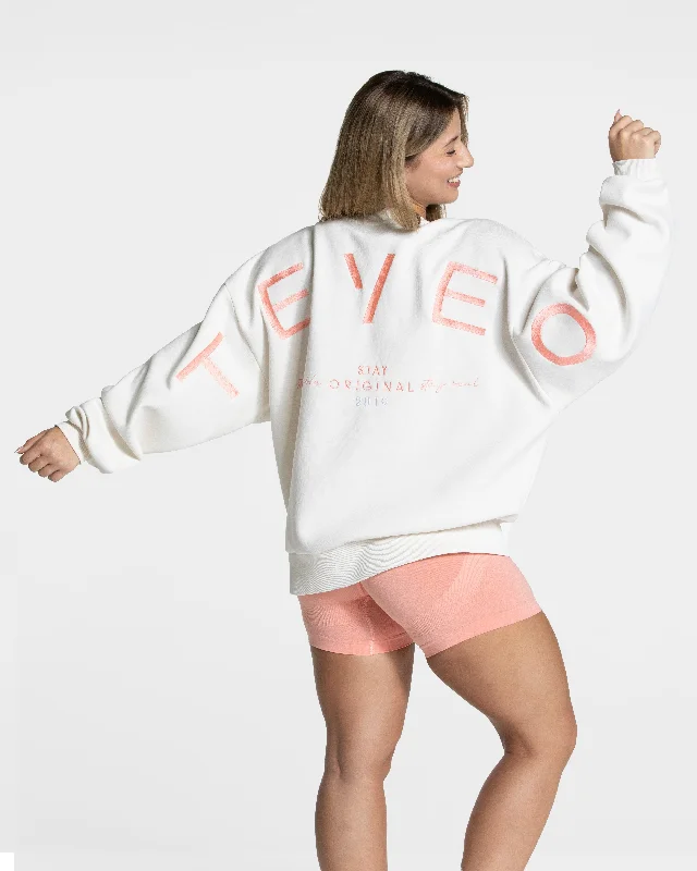 Signature Oversized Sweater "Peach" Pullover Sweater with Hood