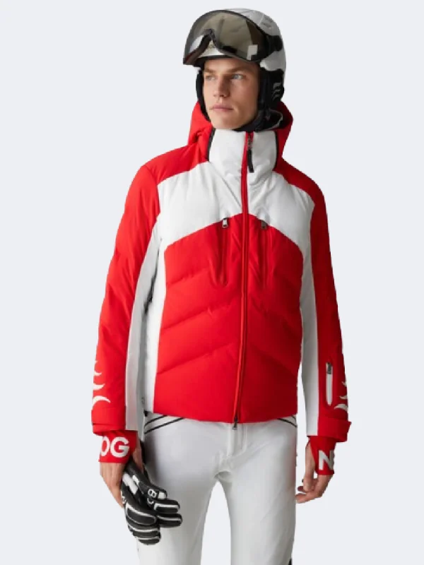 Bogner Jessy Men Skiing Jacket Red/White Women's party jackets