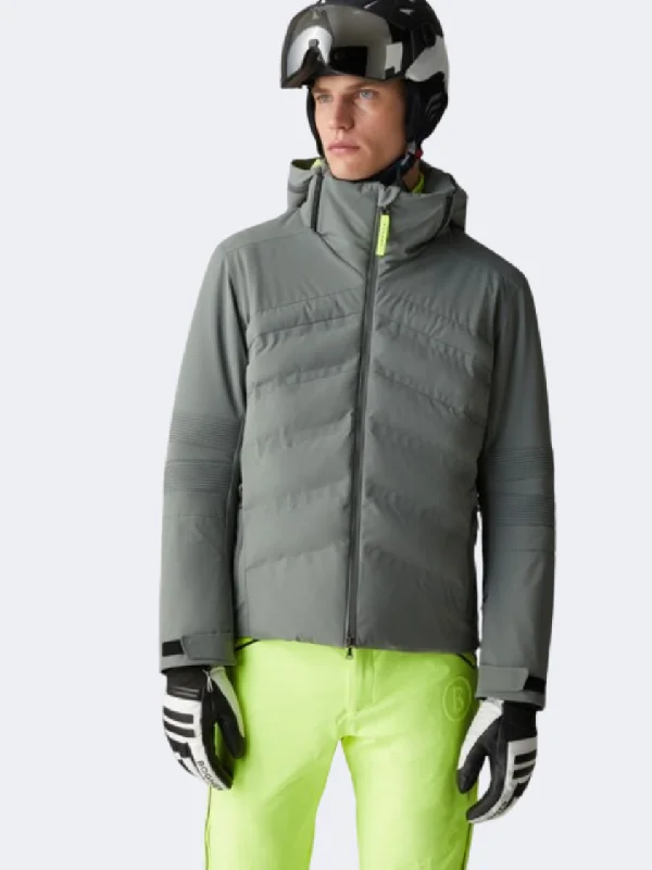 Bogner Henrik Men Skiing Jacket Grey/Neon Yellow Women's autumn coats and jackets