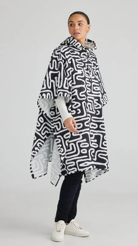 Rainy Day Poncho Fitted Pullover Sweater