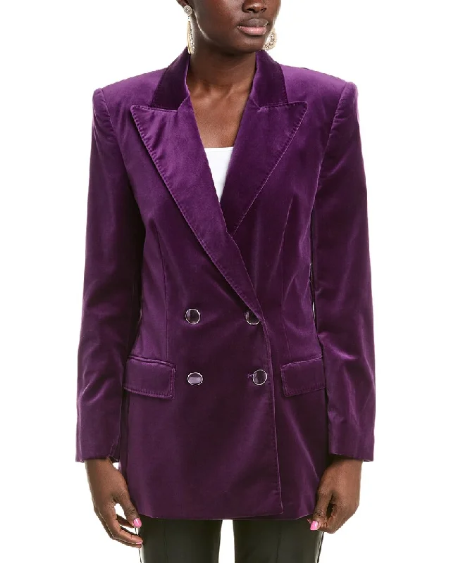 Alberta Ferretti Velvet Blazer Blazers for Business Wear