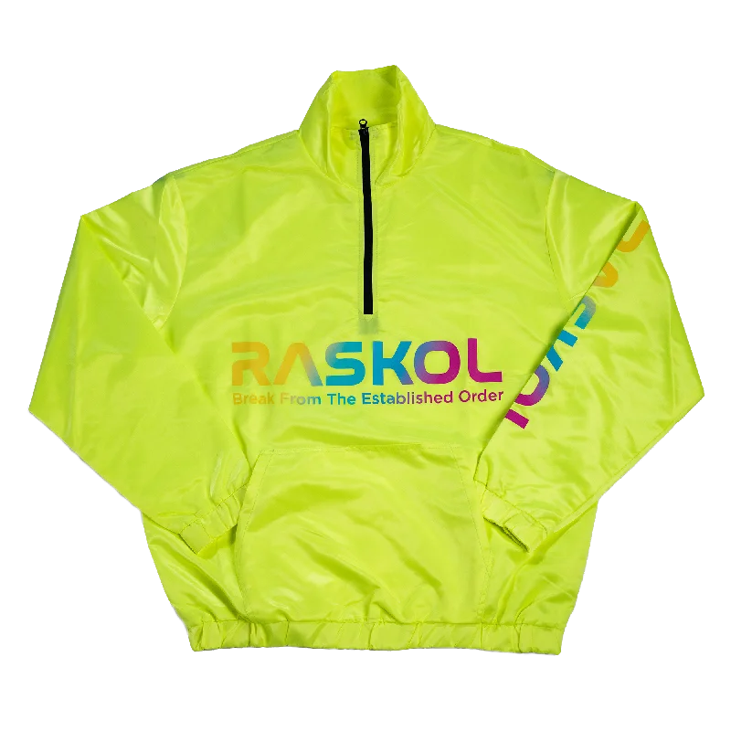 RASKOL Athletic Windbreaker Top (Lemon Lime) Women's lined jackets