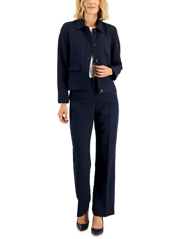 Petites Womens 2PC Office Pant Suit Oversized Women’s Blazer