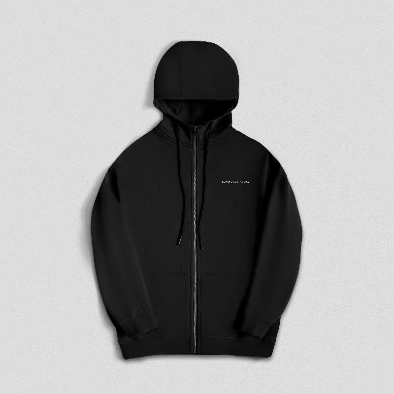 Ascend Zip-Up Hoodie - Black/White Women's suede jackets