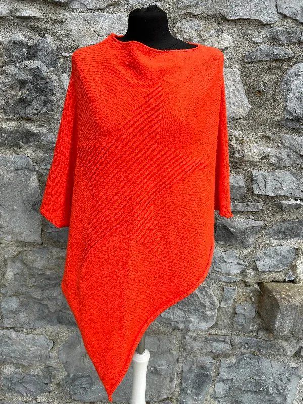 Orange Star poncho   uk 8-12 Pullover for Cold Weather