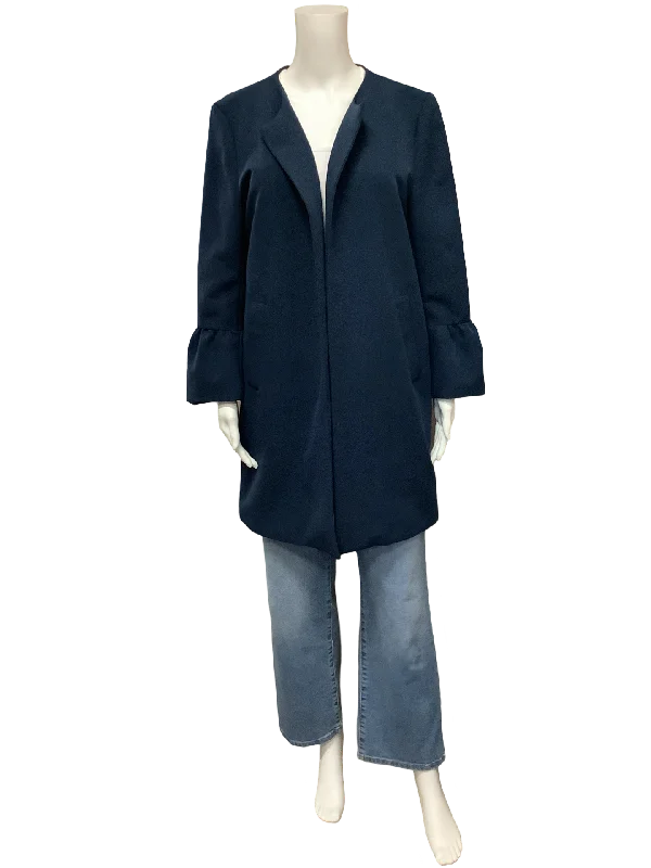 Patty Kim Jacket Midi Length W/tags Blue Size: XL