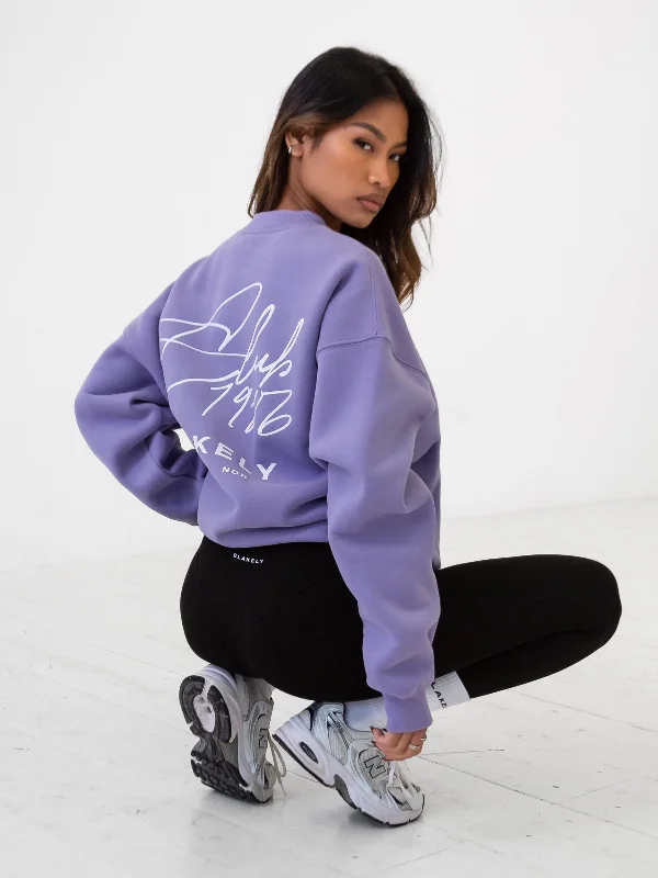 Club Oversized Jumper - Violet Long Sleeve Pullover