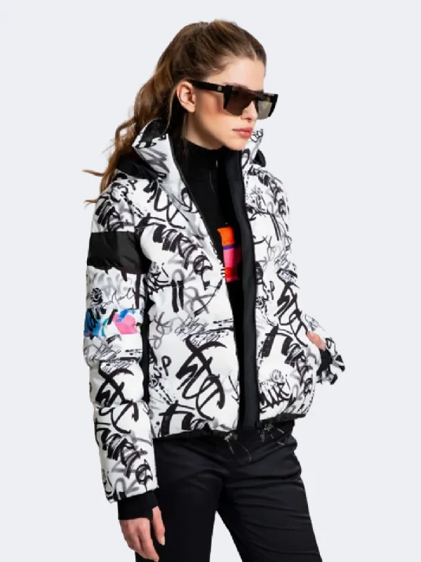 Sportalm Backstreet Kap Op Women Skiing Jacket Black/White Women's cropped jackets