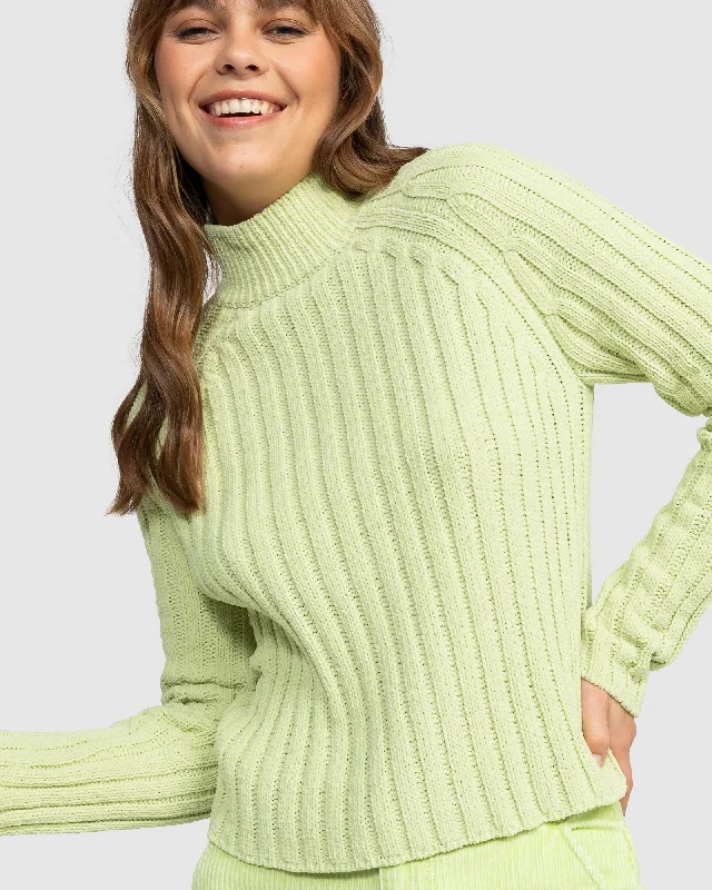 Womens Missing You Always Crew Neck Jumper Casual Knit Pullover