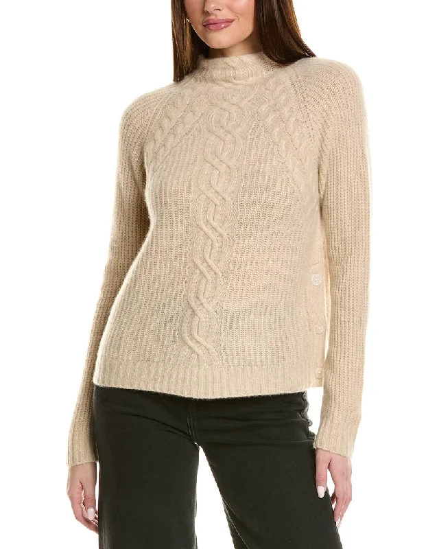 Design History Engineered Cable Cashmere Sweater Women's fashion sweaters sale