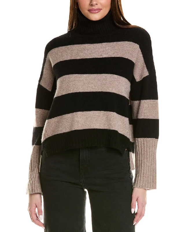 Design History Colorblocked Turtleneck Cashmere Sweater Discounted sweaters