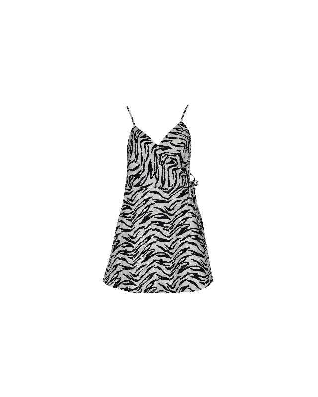 VENEDA WRAP DRESS ZEBRA Best mini dresses for curvy figures