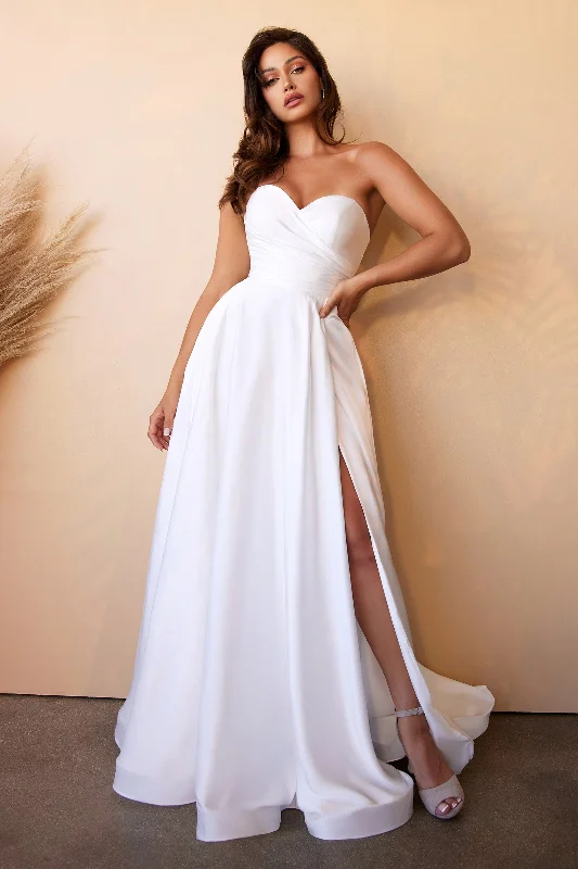 Cinderella Divine's Enchanting Ballgown: A Vision of Grace for Special Occasions Strapless Wedding Gown