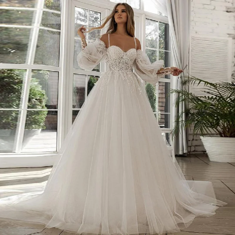 Seaside Feathered Dream Gown Formal Wedding Dress