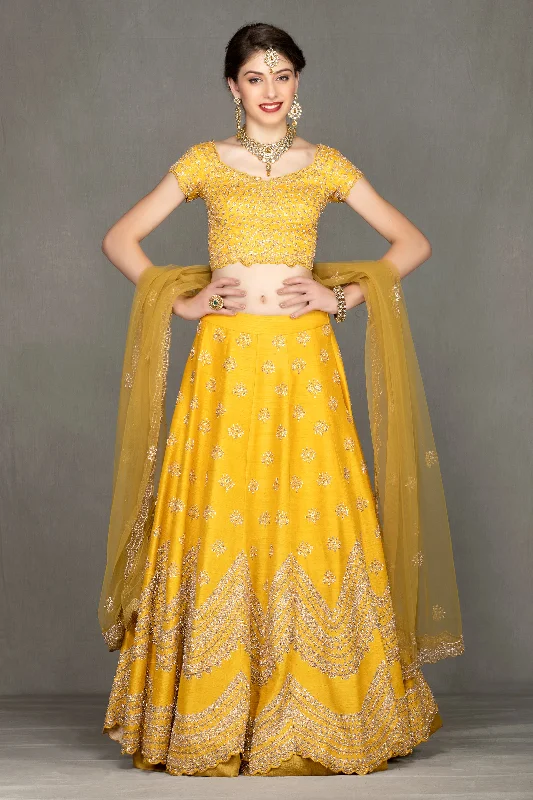 Yellow Bridal Lehenga Neutral tone unclassified skirts