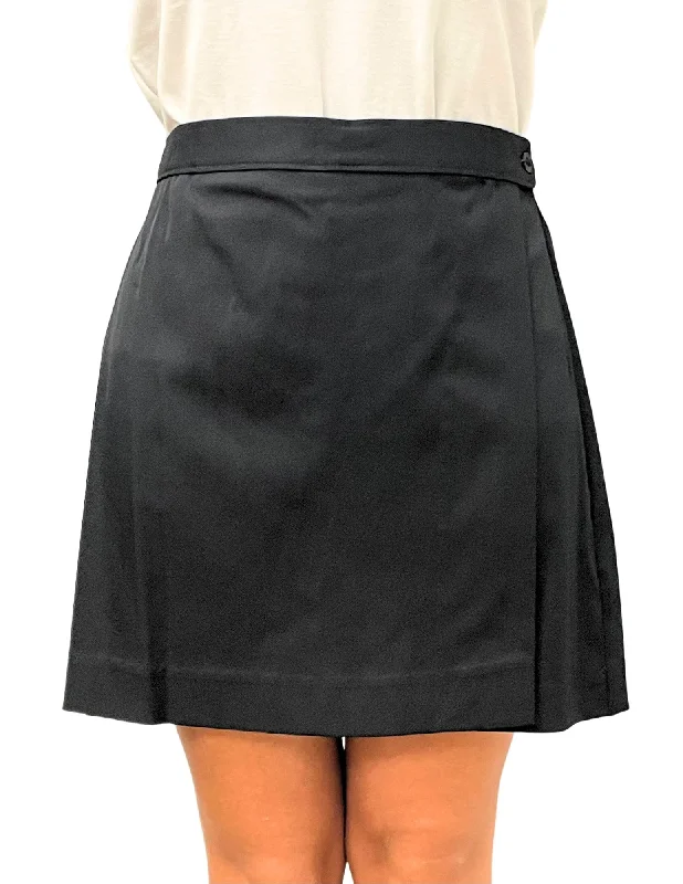 Black Performance Flap Skort Fashionable unclassified skirts