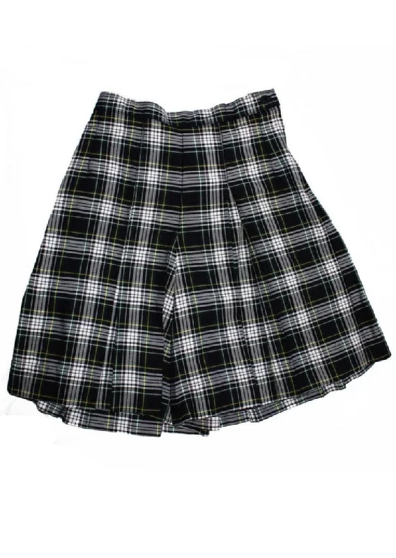 Green & White Plaid Culottes Best-selling unclassified skirts