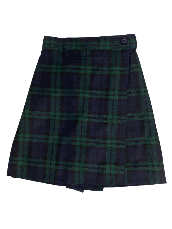 Green & Navy Plaid Flap Skort Pastel unclassified skirts