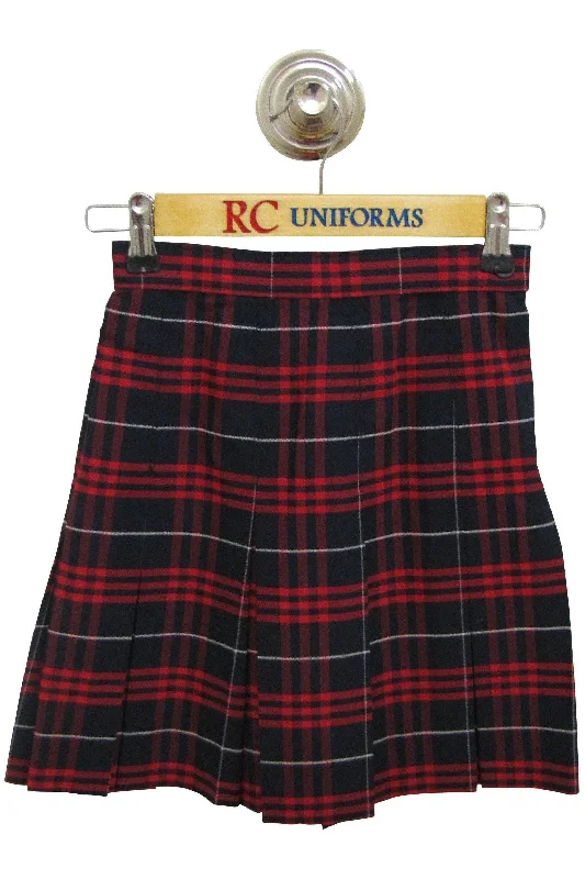 Plaid 37 Box Pleat Skirt Denim unclassified skirts