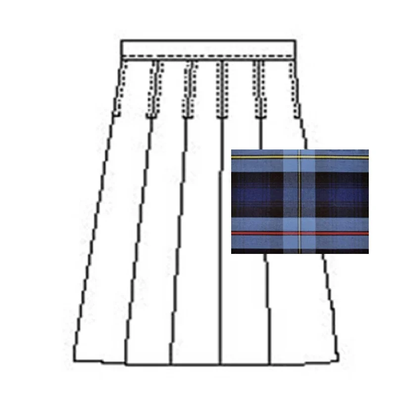 Plaid 41 Knife Pleat Skirt Bold pattern unclassified skirts