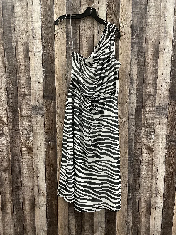 Black & White Dress Casual Midi Worthington, Size M Birthday midi dresses