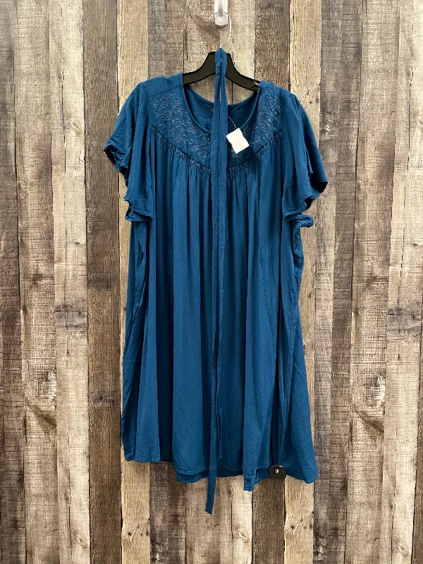 Blue Dress Casual Midi Torrid, Size 3 Zara midi dresses