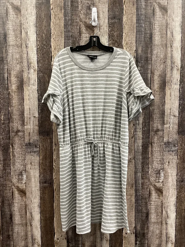 Striped Pattern Dress Casual Midi Lane Bryant, Size 3x Flattering midi dresses for all body types