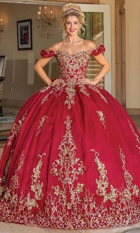 Dancing Queen 1697 - Puff Off Shoulder Quinceanera Ballgown Ruffled party dresses