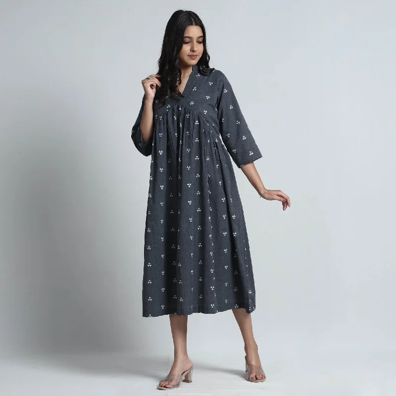 Black - Exquisite Jacquard Cotton Dress Popular unclassified dresses