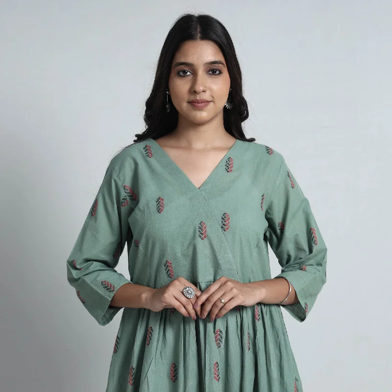 Light Green - Exquisite Jacquard Cotton Dress Stylish unclassified dresses