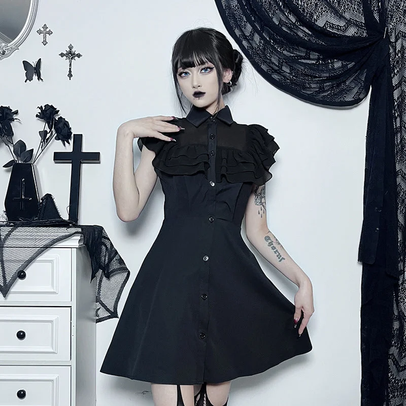 "Addams" Slim Black Dress Chic unclassified dresses