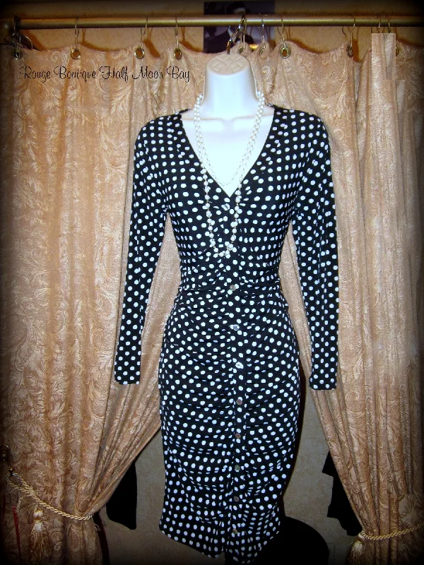 Black with white dot Wiggle Dress Fashionable unclassified dresses