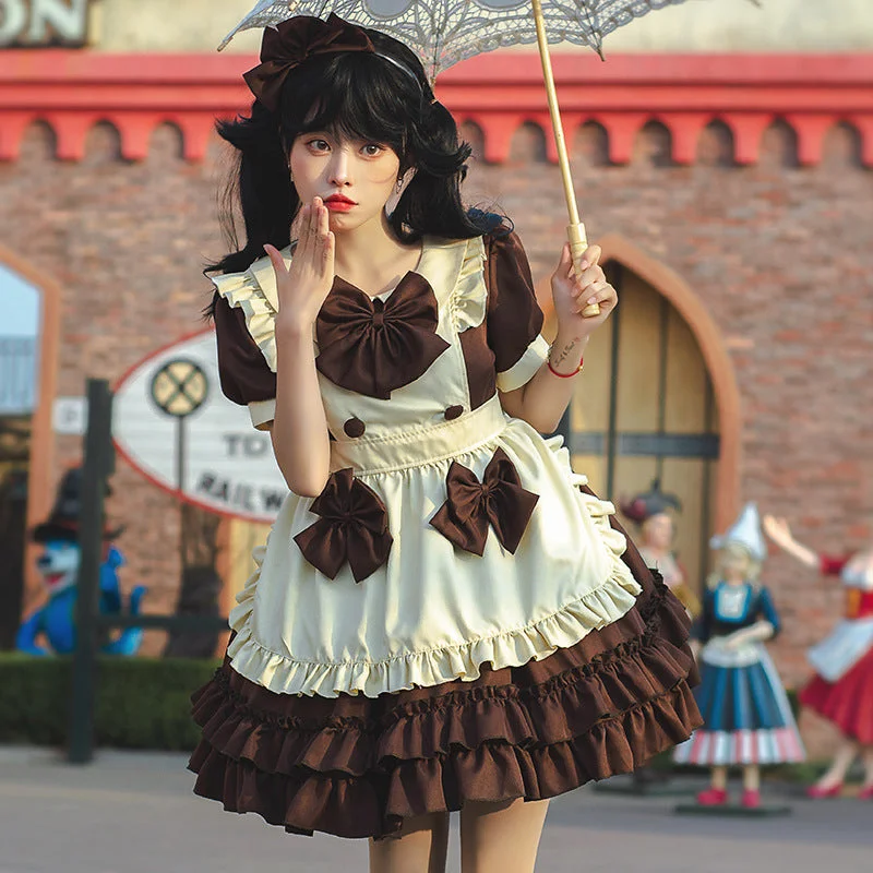 "Café Maid" Lolita Bow Dress Trendy new unclassified dresses