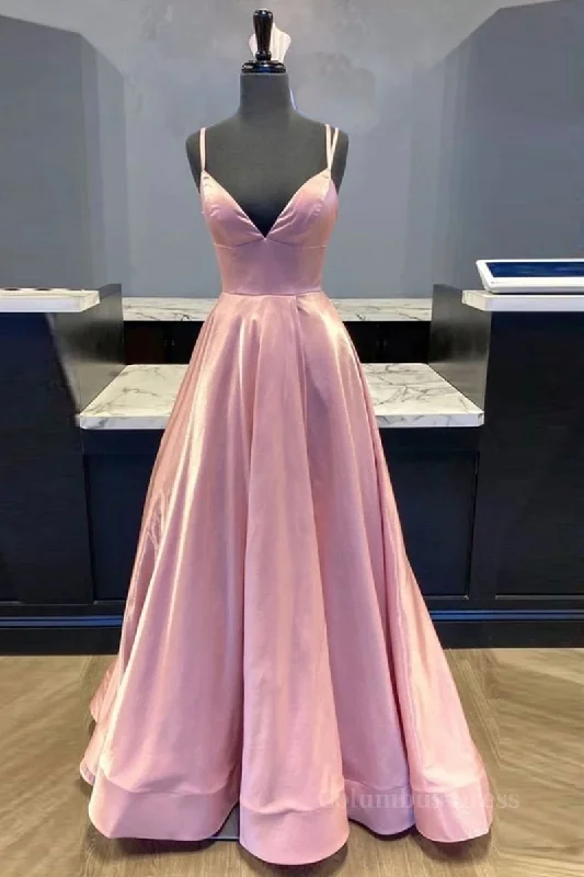 Custom Made V Neck Backless Pink Corset Prom Dress, Backless Pink Corset Formal Dress, Simple Pink Evening Dress outfit Ruched unclassified dresses