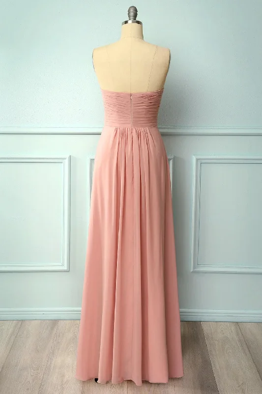 Elegant Sweetheart Pleated Blush Bridesmaid Dress Formal unclassified dresses