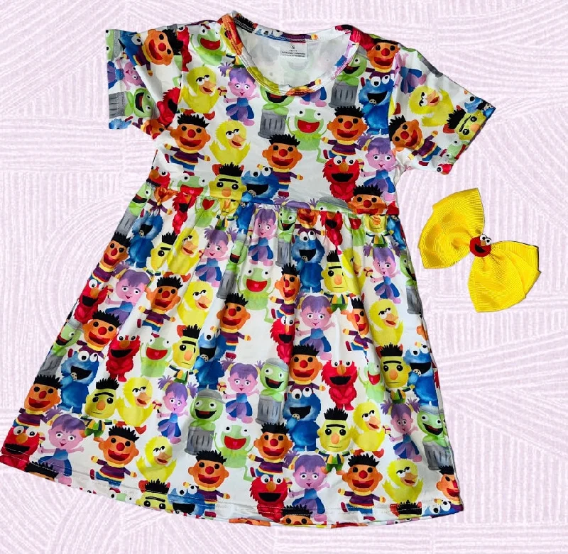 Elmo and Friends Dress and Bow Trendy unclassified dresses