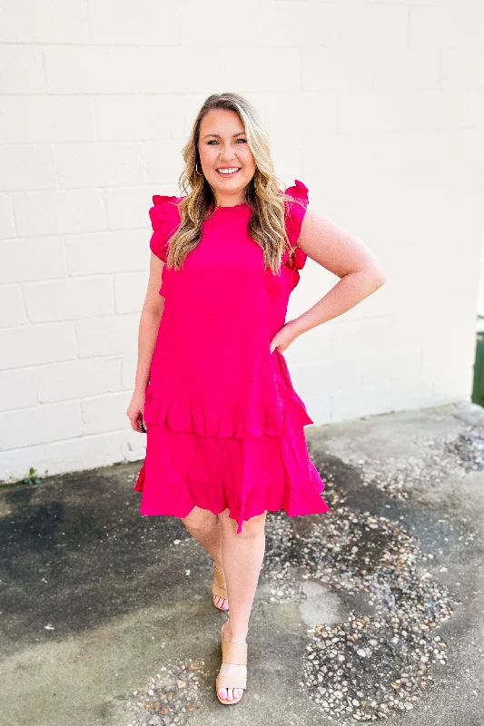 Meet Me For Lunch Dress, Fuchsia Vintage unclassified dresses