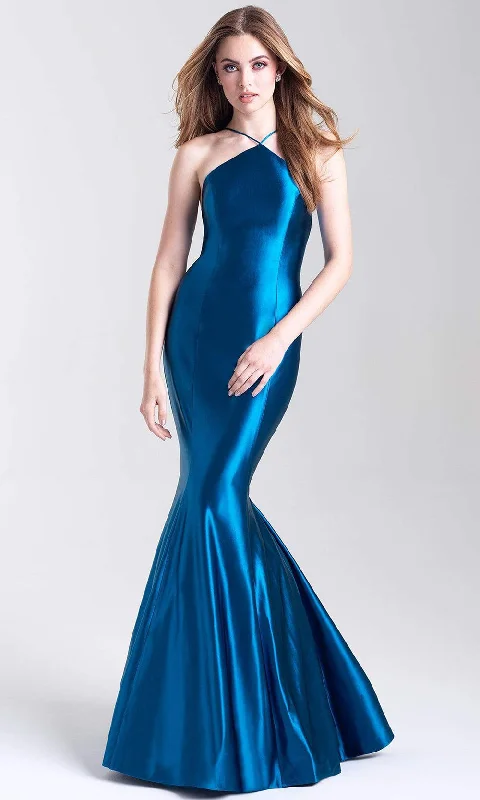 Madison James - 20-308SC Halter Metallic Mermaid Gown Boho unclassified dresses