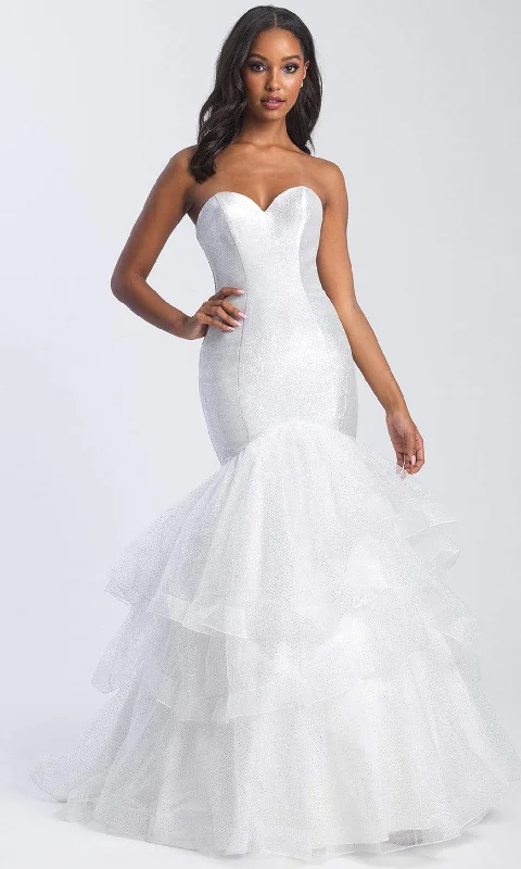 Madison James - 20-311SC Strapless Sweetheart Glittered Mermaid Gown Short unclassified dresses