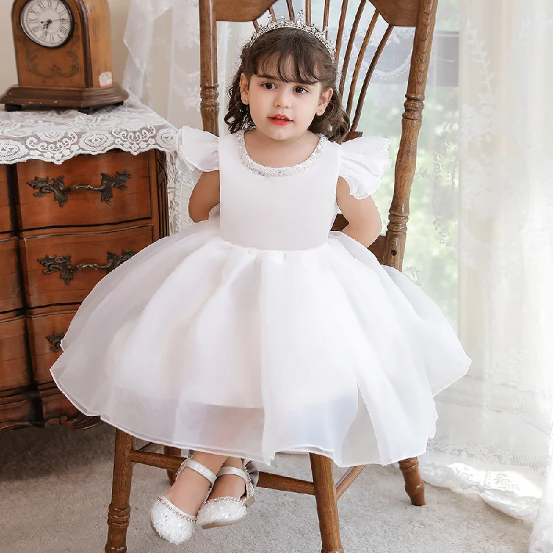 New Children's Flying Sleeve Puffy Princess Dress Printed unclassified dresses