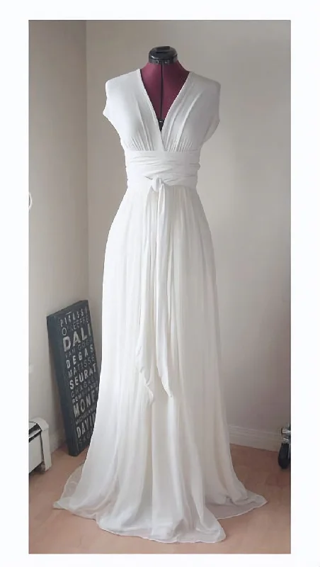 New Design The Charming White Real Made On Sale Simple Prom Dresses Tiered unclassified dresses