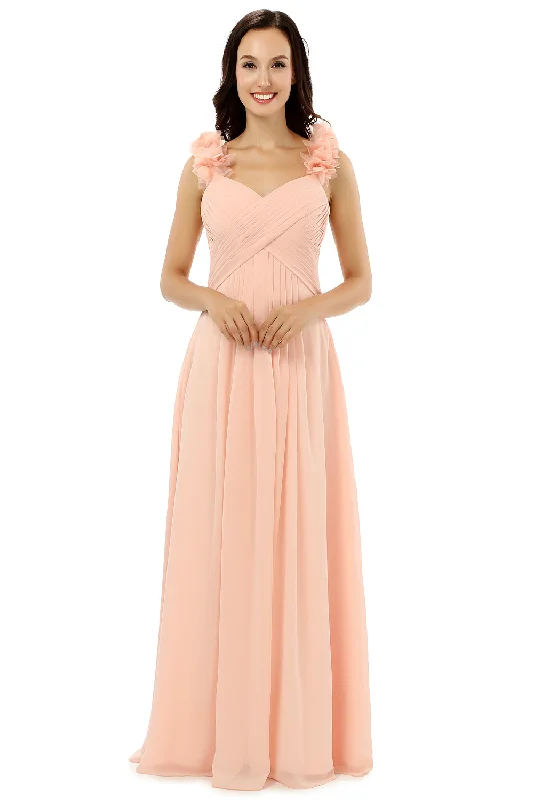 Pink Chiffon Halter Backless With Pleats Corset Bridesmaid Dresses outfit Ruched unclassified dresses