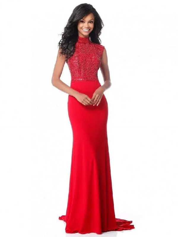 Sherri Hill 51876 - High Neck Cutout Back Prom Dress Long unclassified dresses