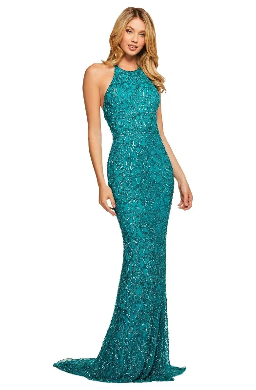 Sherri Hill 53614 - Beaded High Halter Evening Dress Discounted unclassified dresses