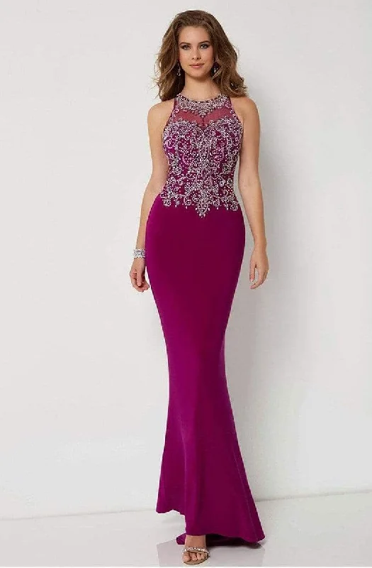 Studio 17 - 12672SC Sleeveless Beaded Cutouts Evening Gown Wedding guest unclassified dresses