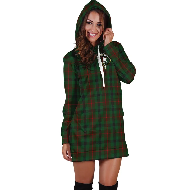 Tennant Tartan Hoodie Dress with Family Crest Vintage unclassified dresses