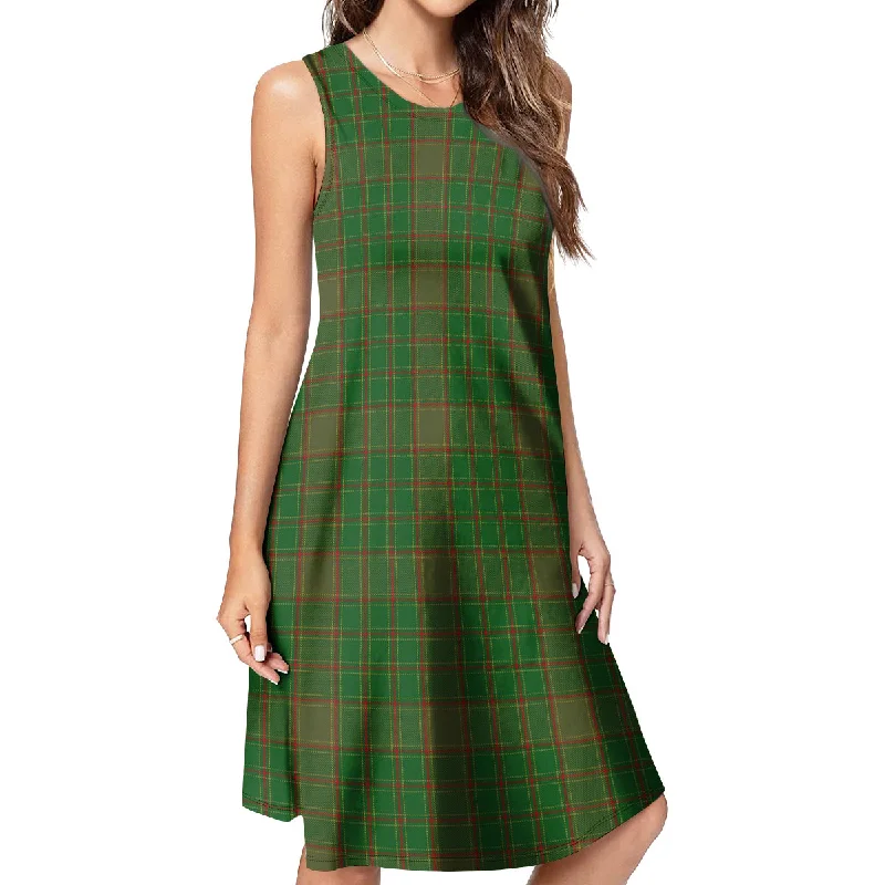 Terry Tartan Womens Casual Dresses Color block unclassified dresses