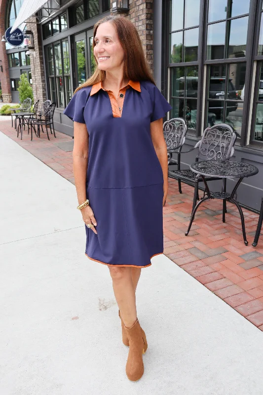 Becky Blue and Tan Dress Everyday wear unclassified dresses